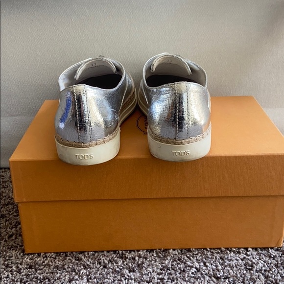 TOD’S Leather Slip On Gomma Rafia Tv Francesina - Picture 6 of 7